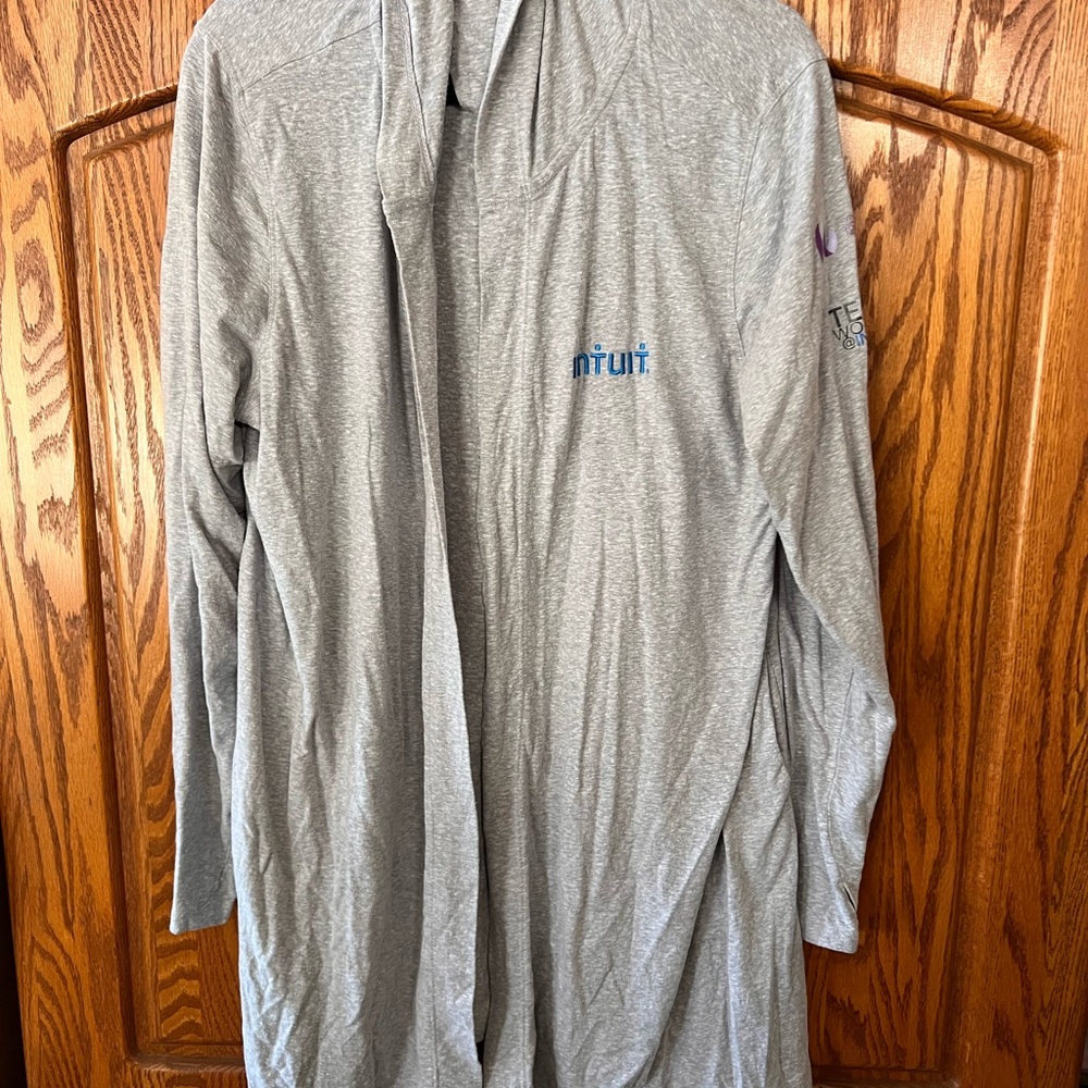 Gray Women's Long Sleeve Cardigan Sweater